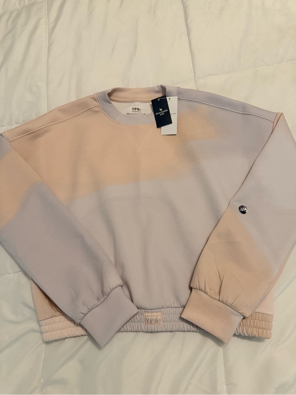 abercrombie kids Pastel Pink & Lavender Crewneck Sweater